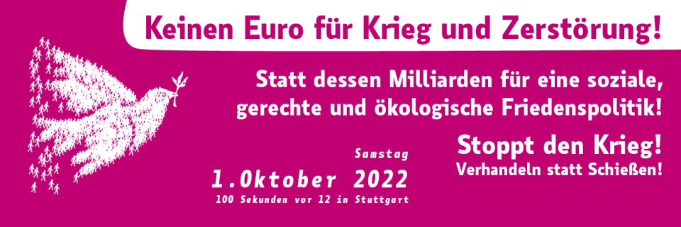 Keinen Euro für Krieg und Zerstörung